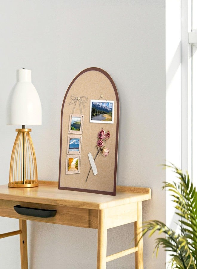 YCCYYCCY Large Cork Board Alternative, 23.6" x 31.5" Arch Felt Bulletin Board with 20 Wooden Pushpins & Safe Removable Adhesive Tabs, Display Board for School, Home, Office Boho Wall Decor(B-pinse) - Image 4