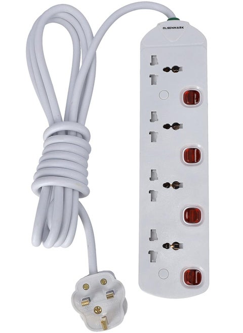 Olsenmark 4-Way Multi-Switch Extension with Universal Socket