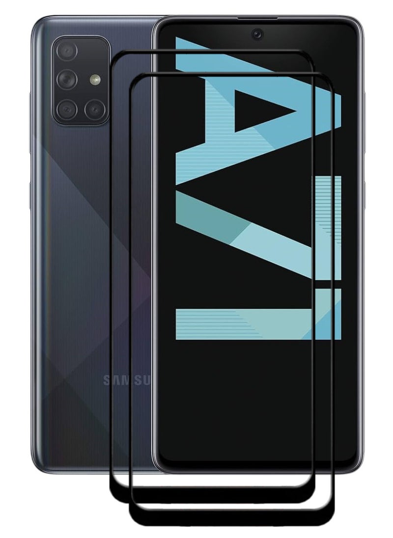 ACLIX 2 Pieces Antistatic ESD Dustproof Premium Quality High Definition Tempered Glass Screen Protector Designed For Samsung Galaxy A71 - Image 1