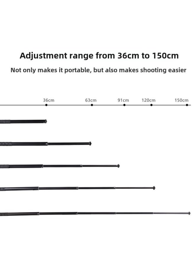 Generic - Panoramic Metal Selfie Stick Camera Selfie Phone Bracket Feiyu Handheld 1.5 M Telescopic Extended Selfie Stick-Color:Feiyu Extension Rod - Image 1