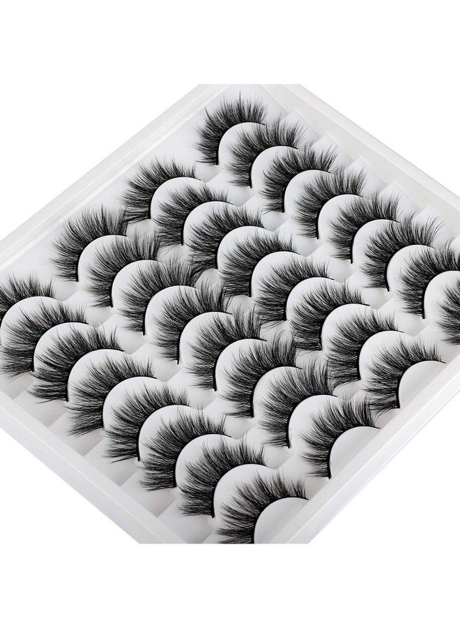 JIMIRE 16 Pairs False Eyelashes Fluffy Natural Fake Lashes 3D Volume Lashes Pack for CatEye Look - Image 4