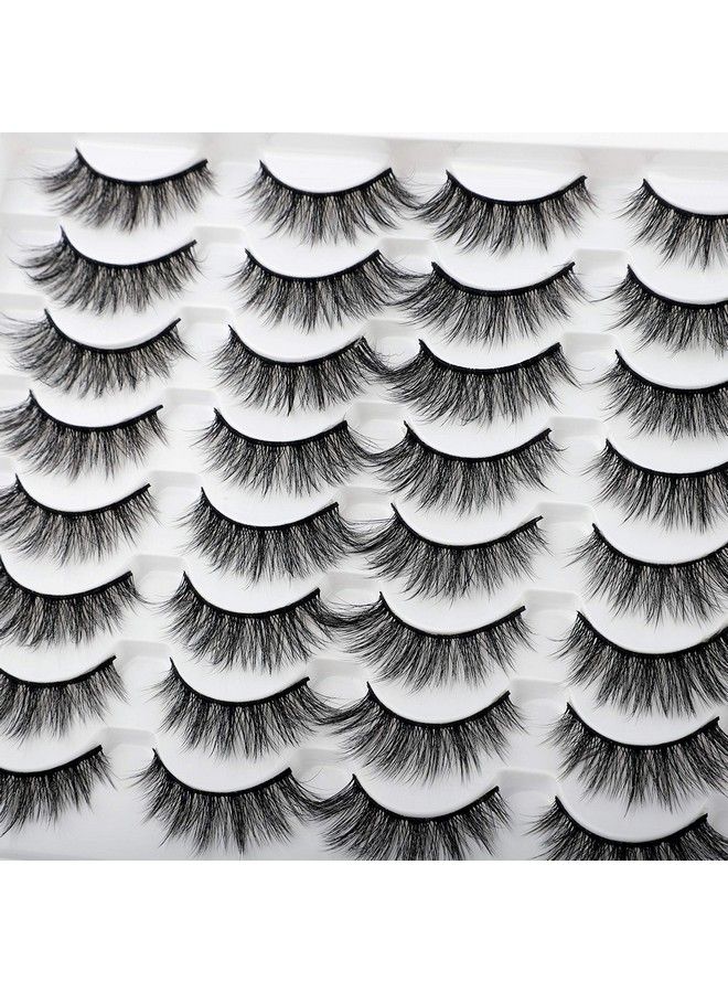 JIMIRE 16 Pairs False Eyelashes Fluffy Natural Fake Lashes 3D Volume Lashes Pack for CatEye Look - Image 5