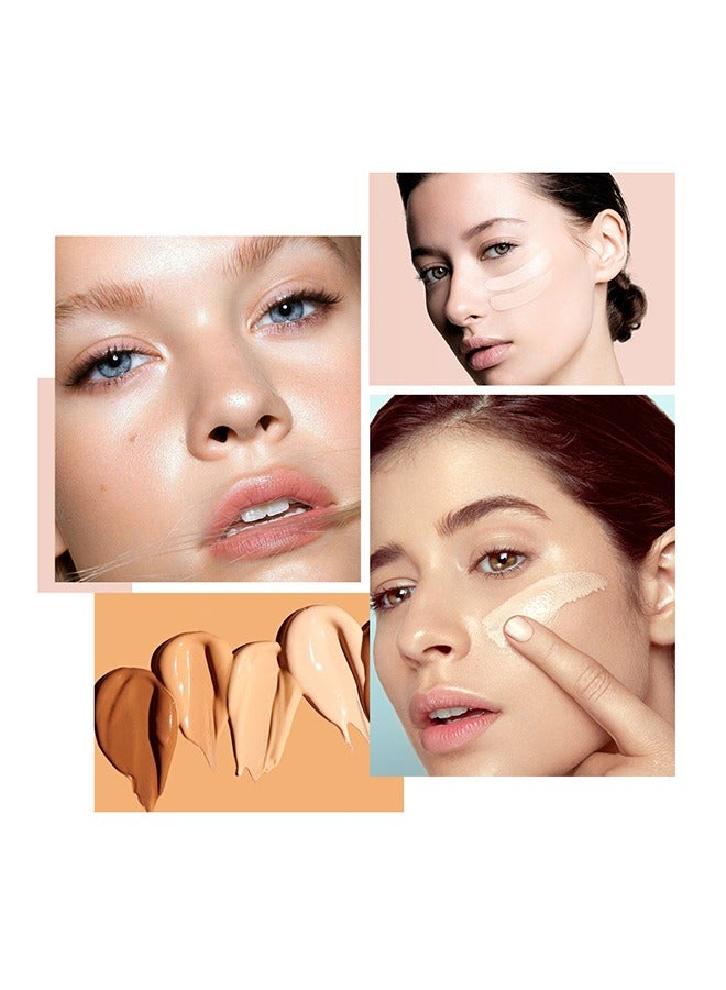 O.TWO.O Full Coverage Liquid Foundation, Smoothing Makeup Base Concealer Foundation, Matte Wear Concealer Sun Block Cream, Minimizes Pores, Hides Wrinkles - Advanced Real Moisture Foundation(Pearly white) - Image 4