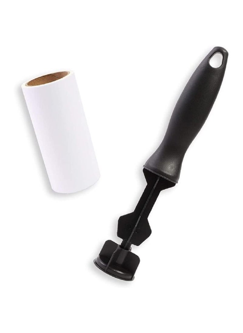 AKRIZA - AKRIZA Set of 3 Reusable Sticky Picker Cleaner Roller Lint Rollers Brush EasyTear Sheets 10cm Pet Hair Lint Roller Sheet 180 Sheets per roll 60 Sheets per roll Lint Roller Remover Flower - Image 1