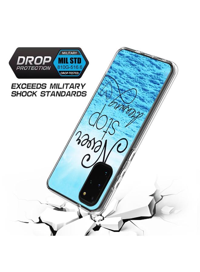 S-TOP Case For Galaxy S20+ 2 In 1 PC + TPU Card Pattern Transparent Protective Case - Image 5