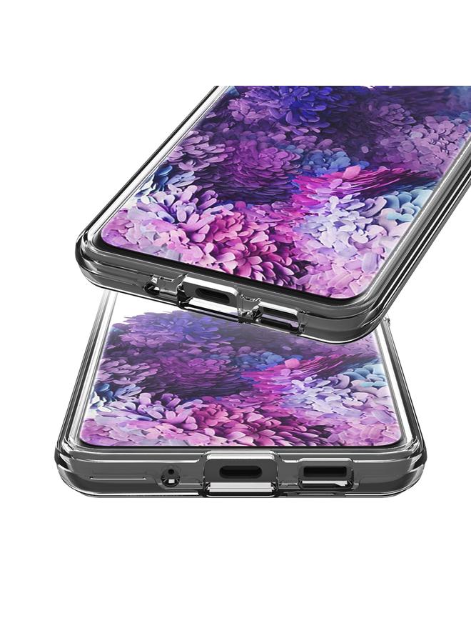 S-TOP Case For Galaxy S20+ 2 In 1 PC + TPU Card Pattern Transparent Protective Case - Image 4