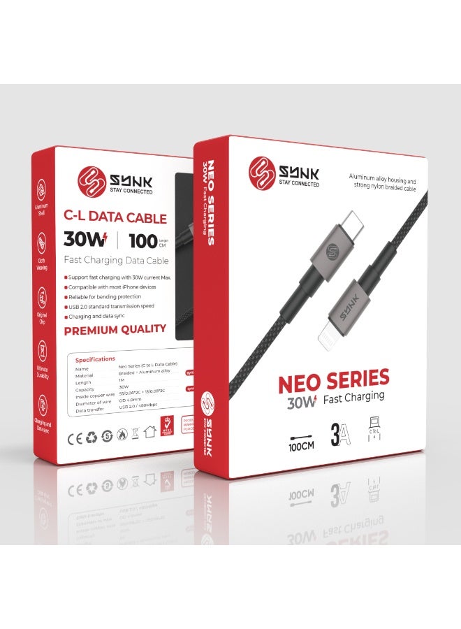 SYNK Neo C-to-Lightning Data Cable 30W - Image 2
