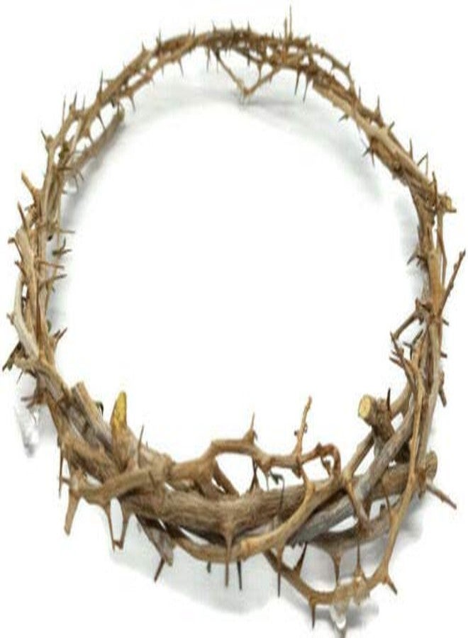 Hand Made Crown of Thorns Hand Made in The Holy Land Jeusalem Jesus Bleessed Natural Wood - Image 1