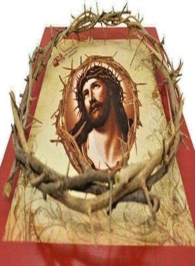 Hand Made Crown of Thorns Hand Made in The Holy Land Jeusalem Jesus Bleessed Natural Wood - Image 2