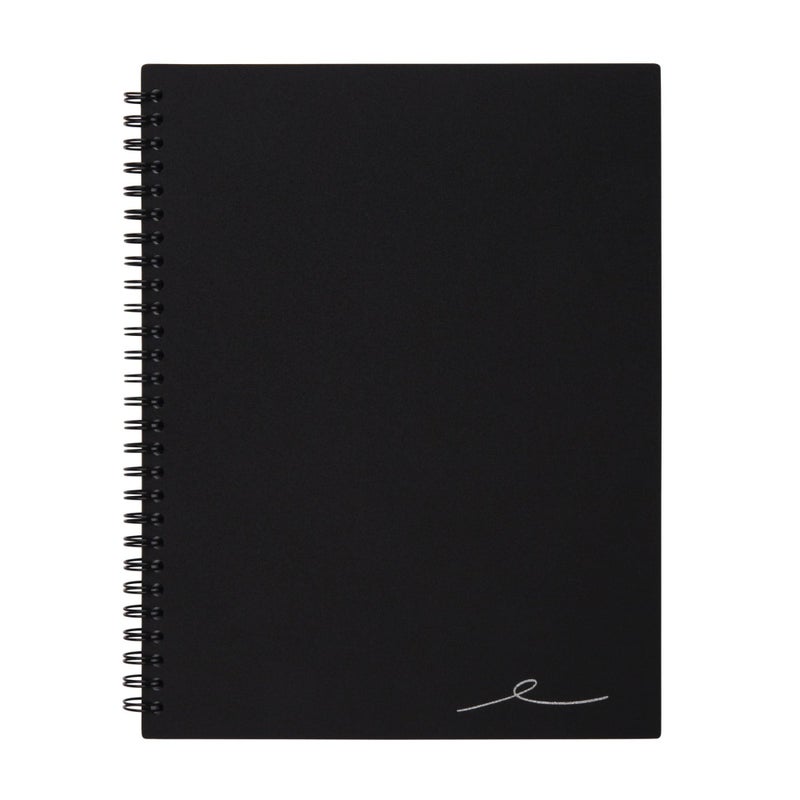 Office Depot Wirebound Notebook, 7 1/4in x 9 1/2in, 1 Subject, Narrow Ruled, 160 Pages (80 Sheets), Black, ODUS1402-026 - Image 1