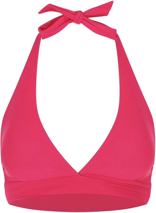 Joss Women’s Fuchsia Push-Up Swim Bodice – Adjustable Straps, Quick-Dry Fabric, Bright & Supportive Top for Pool and Beach Days