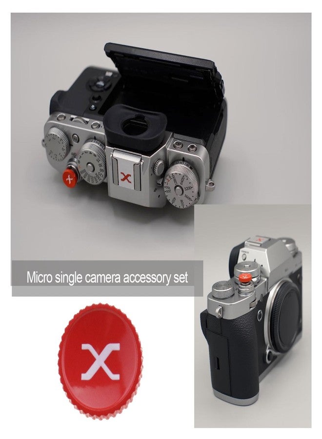Create idea Camera Hot Shoe Cover Cap Protector & Shutter Button Compatible with Fujifilm XPro3 XPro2 XT4 XT3 XT2 XT1 X-T30 X-T20 X-T10 XE3 XE2S X100V X100F X100T X100 Black - Image 2