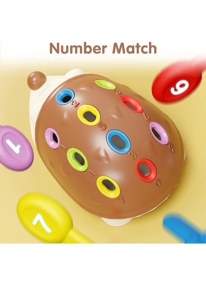 iLearn ألعاب iPlay، iLearn لتطوير المهارات الحركية الدقيقة للأطفال من 1-3 سنوات، لعبة تعليمية عدّ وفرز على شكل قنفذ من مونتيسوري، هدايا حسية للأطفال من 6 9 10 12 18 شهر، للأطفال من 1 2 3 سنوات، الأولاد والبنات - Image 5