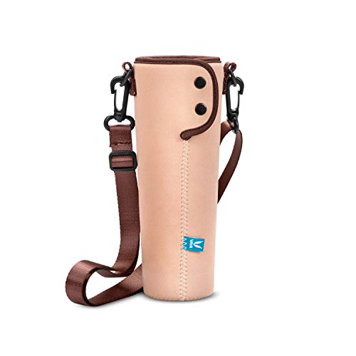 VAYA GoBag Water Bottle Bag for Office, Dust Proof Water Bottle Bag for Adults with Sling, Color, Brown - Image 1