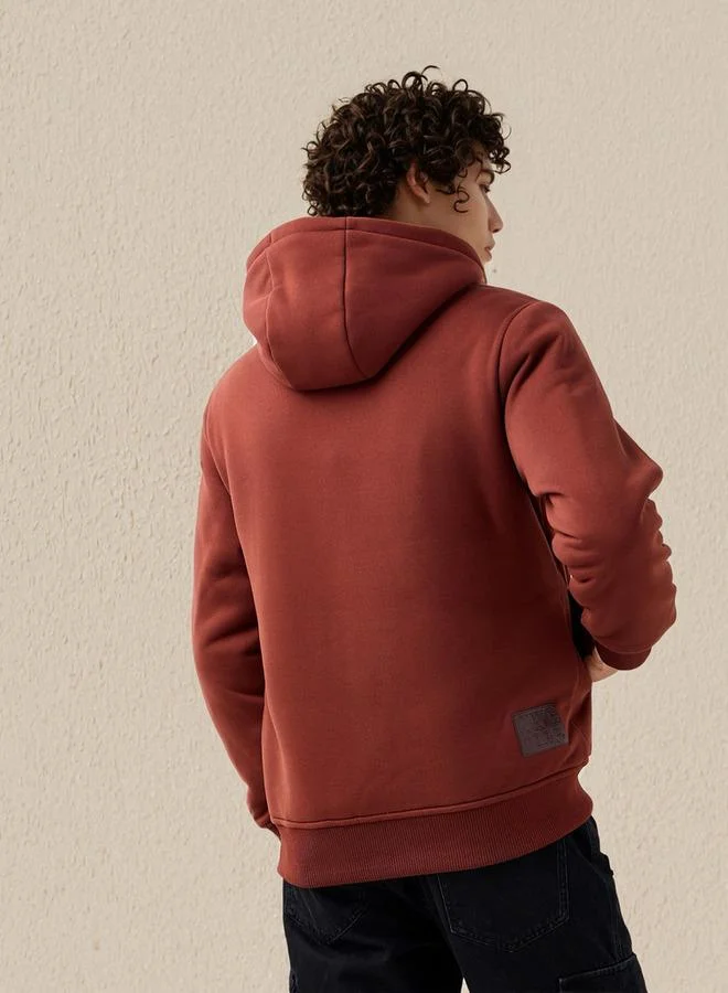 Splash FAV RED Men Sherpa Zip Through Hooded Jacket for Men | Best Price UAE