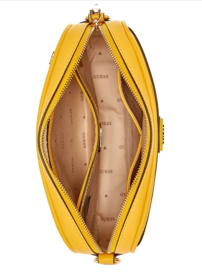 GUESS BG877814 Meridian Textured Women's Bag - Lemon  - Image 4