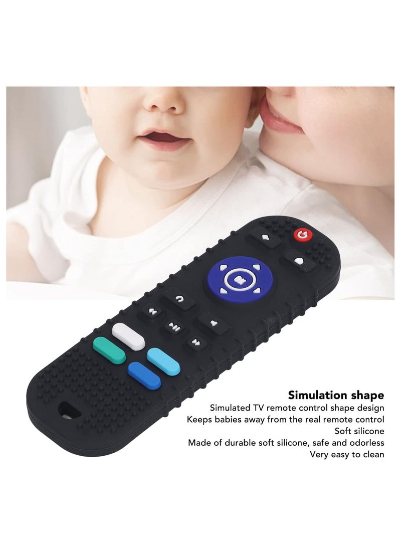 ORiTi Baby Teething Toys, Remote Control Shape Teethers for Babies Early Educational Sensory Toy with Concave Design Compact Soft Chew Toys ForToddlers Boys Girls (Black) - Image 5