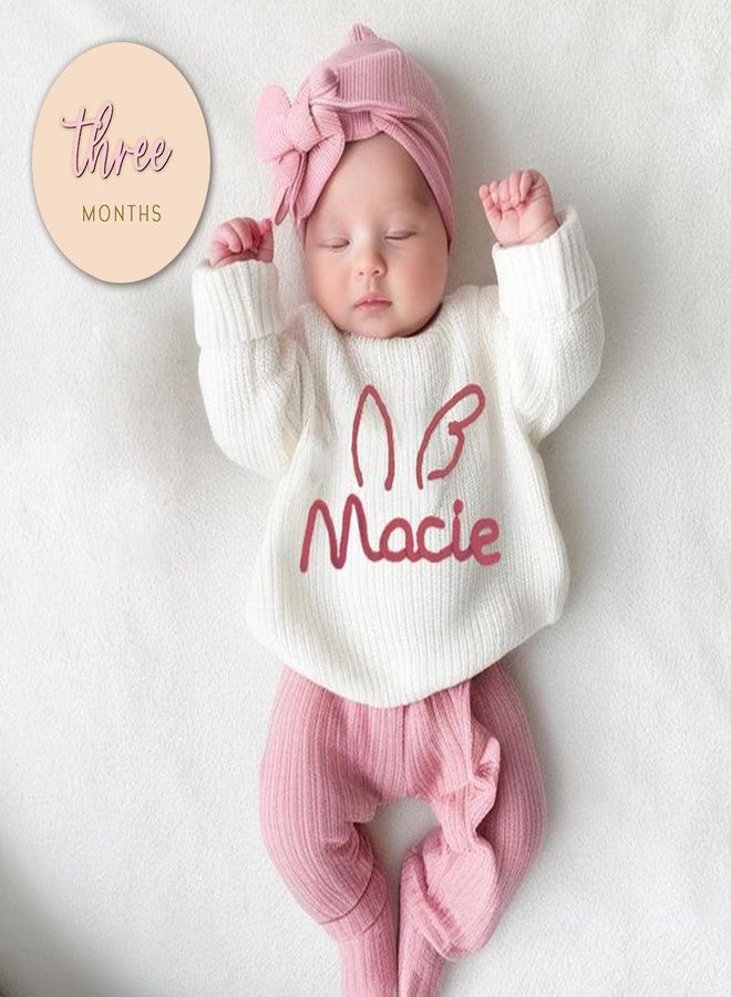 cephira Monthly Baby Milestone Maker Discs, Baby Milestone Signs for Newborn Baby, Hello World Newborn Sign for Baby Girl & Boy, Baby Announcement Sign for 1-12 Month, Milestone Wooden Circles (Pink) - Image 5