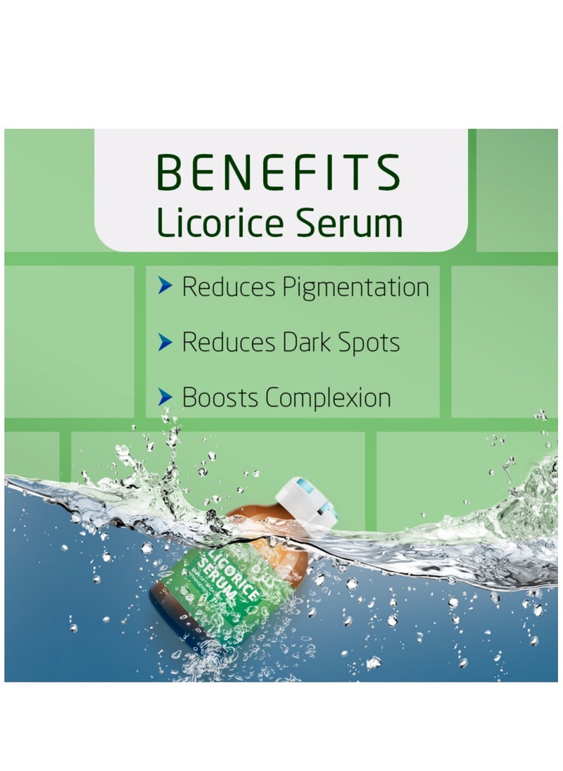 Kanza Licorice Root Serum for Moisturizing Anti-Wrinkle Anti-Aging Dark Spot Corrector Skin Acne Brightening Dark Spots Fine Lines Reducing Serum for All Skin Types 30g  - Image 3