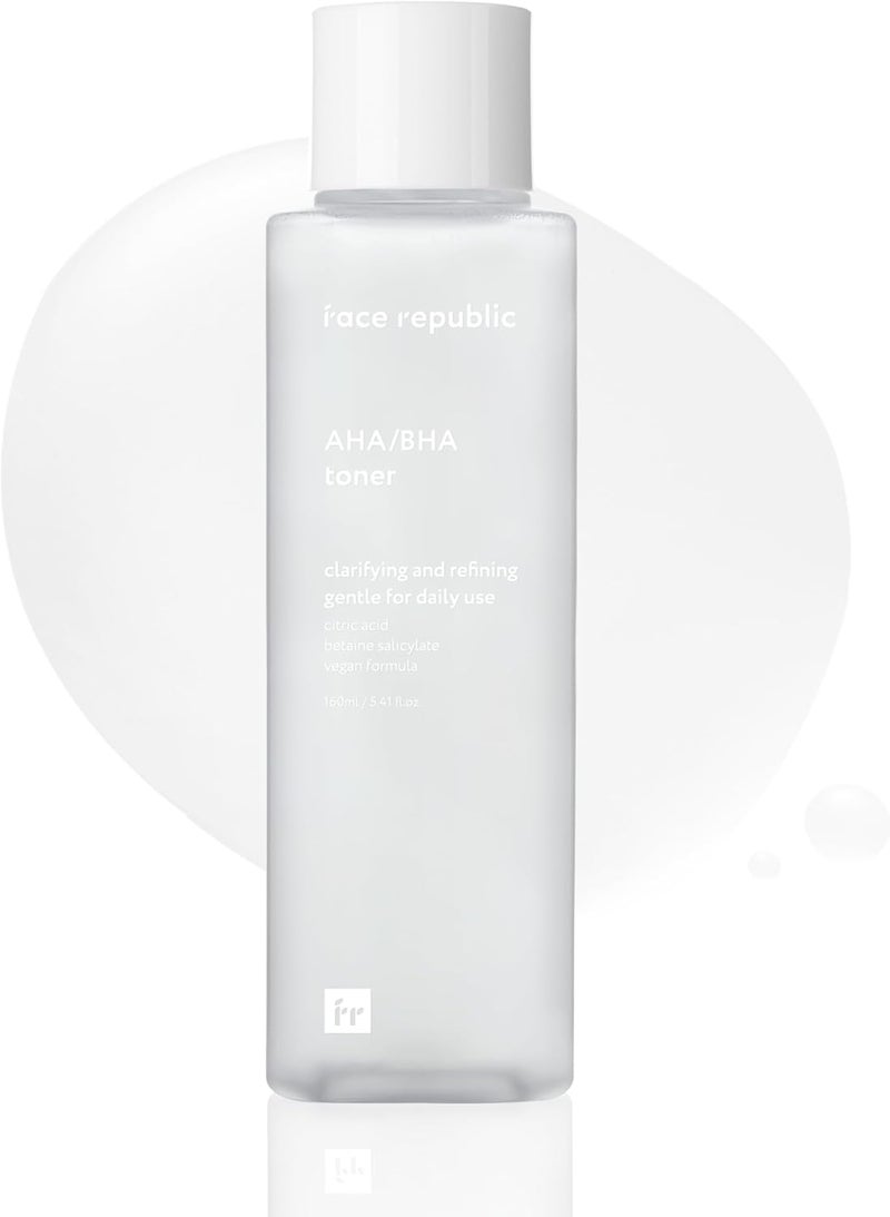 Face Republic AHABHA Toner 160ml 541 fl oz  Clarifying Refining Hydrating  Pore Care Gentle Exfoliation  AHA BHA PHA LHA  for Oily Sensitive Skin  AlcoholFree  Vegan Korean Skincare
