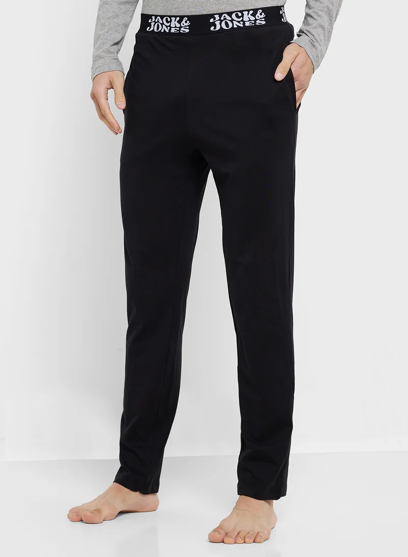 JACK & JONES Logo Crew Neck T-Shirt & Pants Set