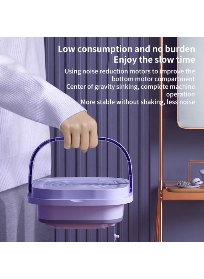إيسي غسالة غسيل محمولة، غسالة صغيرة بسعة 11 لترًا ومجفف مع 3 أوضاع للتنظيف العميق، غسالة صغيرة مطورة قابلة للطي للسفر والشقة والمنزل والفندق والتخييم - Image 5