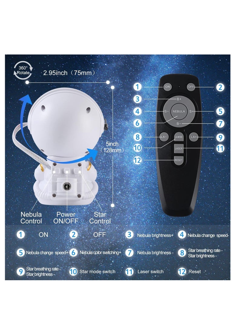Cool Baby COOLBABY Galaxy Projector Star Projector Galaxy Light, Night Light for Kids Bedroom Ceiling Gaming Room Decor Mini Cute with Remote Control Sky Starry Nebula Aurora Lamp(White )  - Image 2