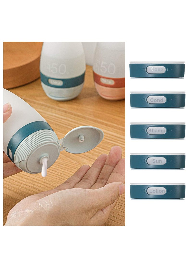 SYOSI Silicone Travel Bottles, Portable Dispenser, Leak Proof Squeezable Refillable Travel Accessories Toiletries Containers Travel Size Cosmetic Tube for Shampoo Lotion Soap Liquids (2-pack 80ml) - Image 4
