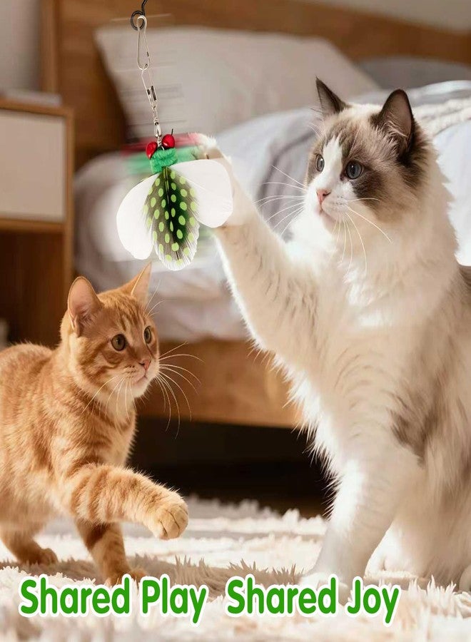 Walfront Cat Wand Toy Teaser Insect Replacement Head with Bell, Interactive Indoor Cat Exercise Toy for Shy or Anxious Cats, Encourage Movement, Gentle Fun - Image 2