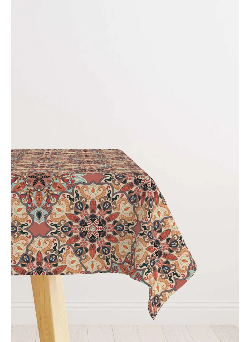 Cango Home Orange Retro Vintage Patterned Digital Printed Tablecloth OTYK034-MS