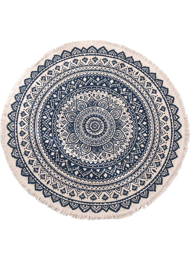 NIBEMINENT Nordic Handmade Tassel Carpet Multicolour 90cm - Image 1