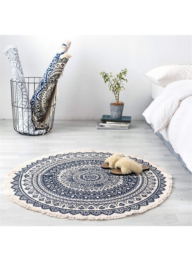 NIBEMINENT Nordic Handmade Tassel Carpet Multicolour 90cm - Image 3