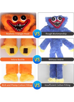 MAGIC VAULT 40cm Poppy-Playtime Higgywuggy Plush Toy, Cute and scary plush doll,Huggy-Wuggy Plush Doll, for Kids and Adults Collect Gift Toys (Orange)  - Image 3