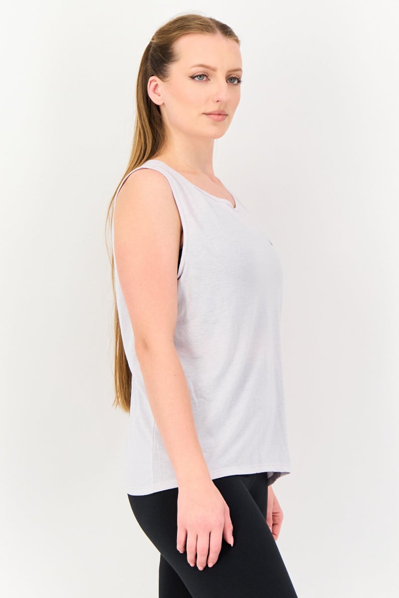 Nike Women Dri Fit Sleeveless Running Tank Top, Light Purple - Image 3