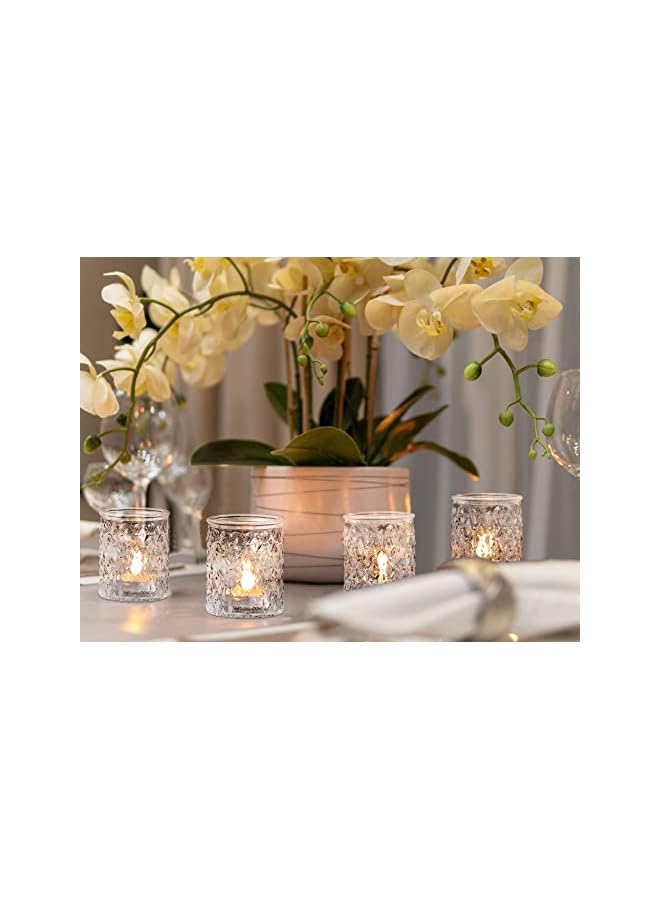 The Bros 12pcs Votive Candle Holders, Clear Glass Candle Holder in Bulk, Tealight Candle Holder for Wedding Decor, Home Decor and Holiday Decor - Image 5