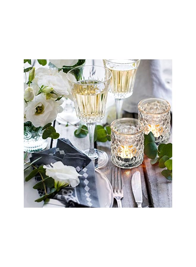 The Bros 12pcs Votive Candle Holders, Clear Glass Candle Holder in Bulk, Tealight Candle Holder for Wedding Decor, Home Decor and Holiday Decor - Image 3