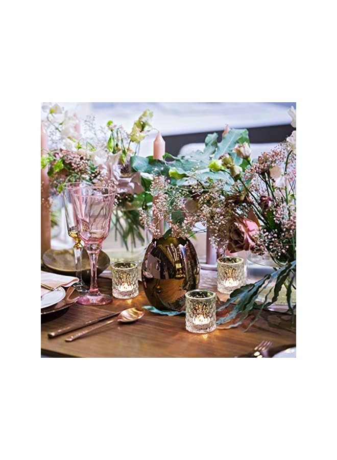 The Bros 12pcs Votive Candle Holders, Clear Glass Candle Holder in Bulk, Tealight Candle Holder for Wedding Decor, Home Decor and Holiday Decor - Image 4