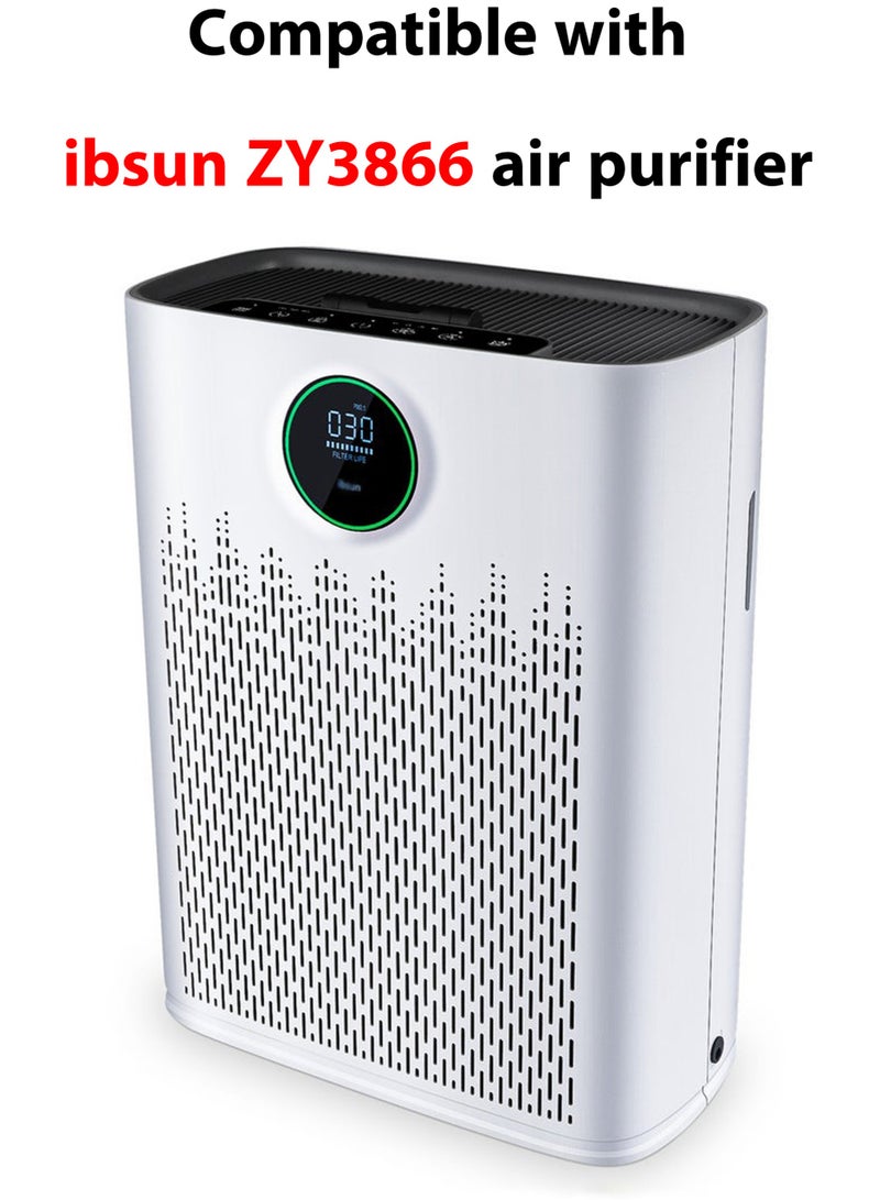 مرشحات بديلة لتنقية الهواء، متوافقة مع جهاز تنقية الهواء ibsun ZY3866، عبوة 2 - Image 2