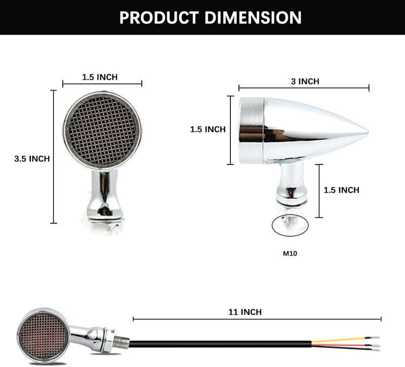 DREAMIZER LED Turn Signals Front Rear 15 LED Motorcycle Lights Super Bright Bulbs Compatible With Harley Honda Yamaha Suzuki and More - Image 3