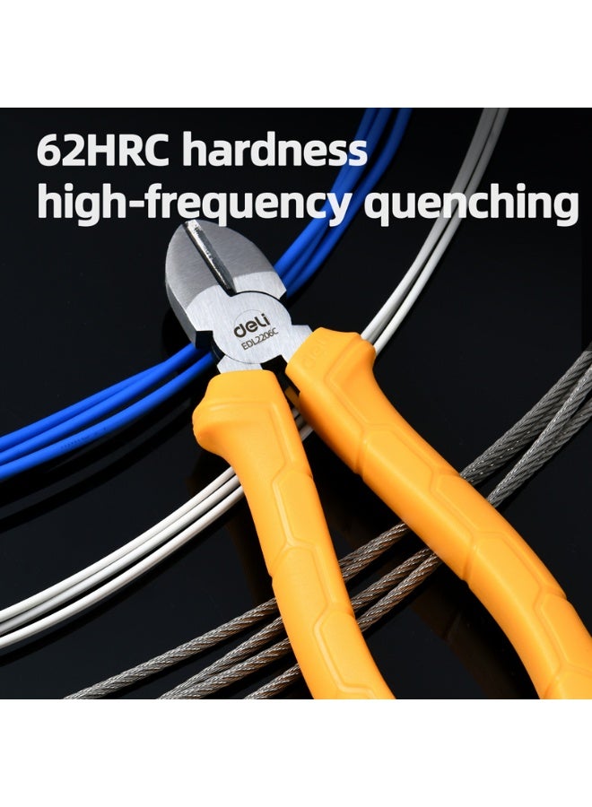 Deli 6" German Plier, #55 Carbon Steel, HRC 62 Edge, 3000 Cuts Life, Classic Handle, Rust-Proof, High-Frequency Quenched, Wear-Resistant, Precision Cutting Tool – Packed in PE Bag - Image 3