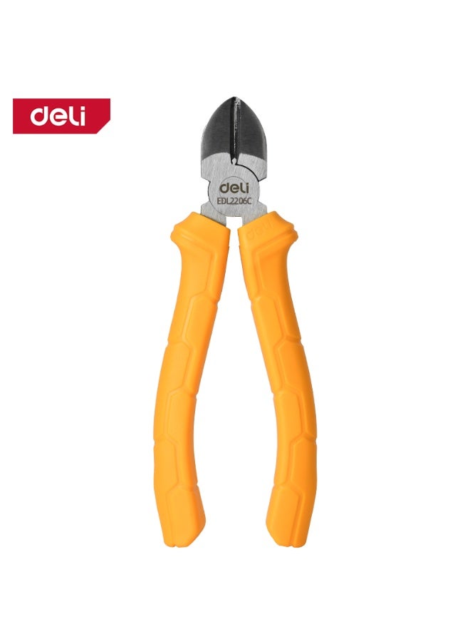 Deli 6" German Plier, #55 Carbon Steel, HRC 62 Edge, 3000 Cuts Life, Classic Handle, Rust-Proof, High-Frequency Quenched, Wear-Resistant, Precision Cutting Tool – Packed in PE Bag - Image 1