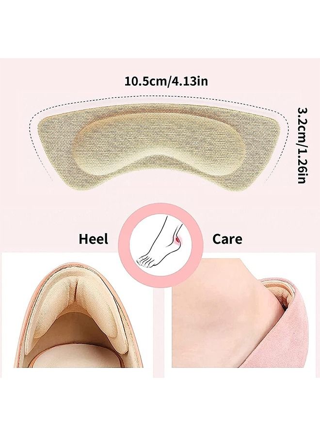 Heel Cushion 4 Pairs Pads Heel Shoe Grips Liner Self Adhesive Shoe Insoles Foot Care Protector for Loose Shoes - Image 2