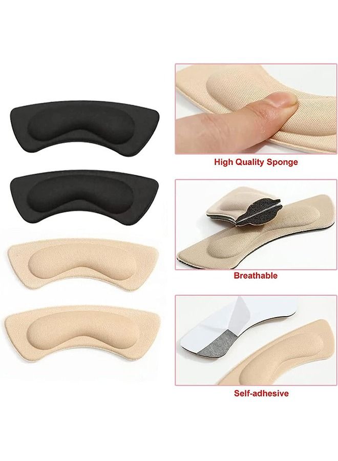 Heel Cushion 4 Pairs Pads Heel Shoe Grips Liner Self Adhesive Shoe Insoles Foot Care Protector for Loose Shoes - Image 3