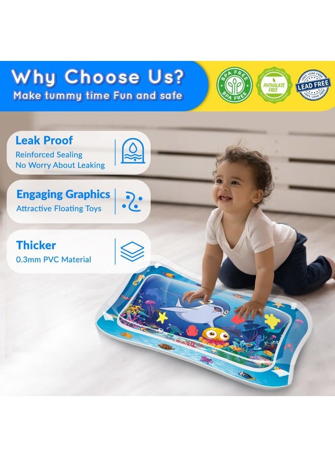 Infinno Tummy Time Mat 2022 Upgraded, Sensory Water Mat for Babies, Gym & Activity Mat, Great Gift Idea of Baby Stuffs - Image 4