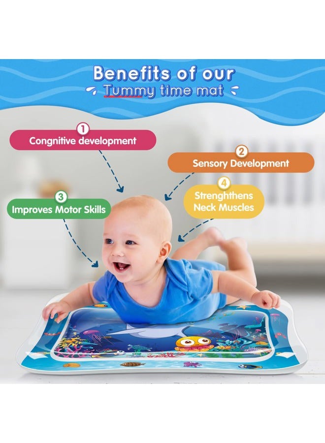 Infinno Tummy Time Mat 2022 Upgraded, Sensory Water Mat for Babies, Gym & Activity Mat, Great Gift Idea of Baby Stuffs - Image 2