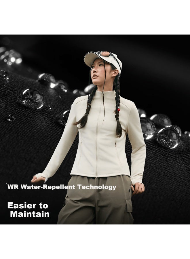 Toread Softshell Jacket Slim Fit Outdoor Hiking Sports Warm Windproof Mountaineering Women's Black XL - Image 1