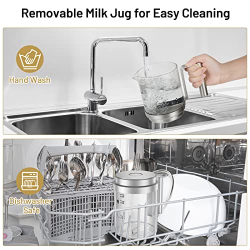 Secura 17oz 4-in-1 Electric Milk Frother and Steamer with Glass Jug, Hot/Cold Foam Maker for Latte, Cappuccino, Macchiato & Hot Chocolate, No Non-Stick Coating and Teflon-Free Design - Image 2