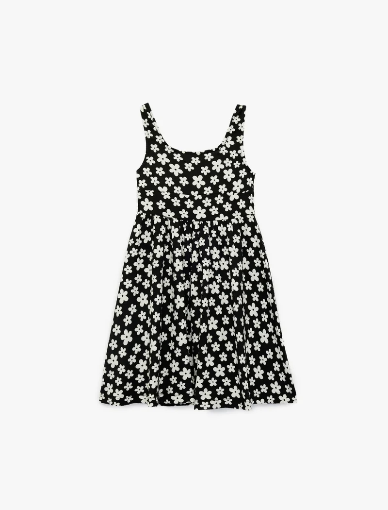 كوتون Strappy Floral Dress