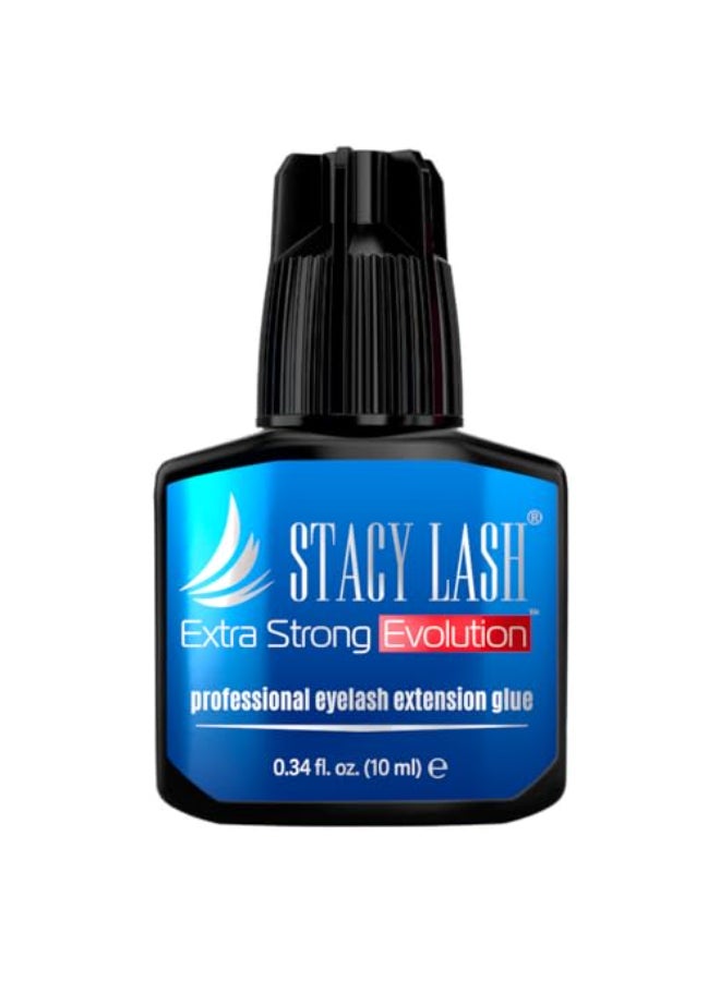 STACY LASH Extra Strong Evolution Eyelash Extension Glue 034 floz10 ml12 Sec DryRetention 8 WeeksProfessional SuppliesBlack Adhesive - Image 1