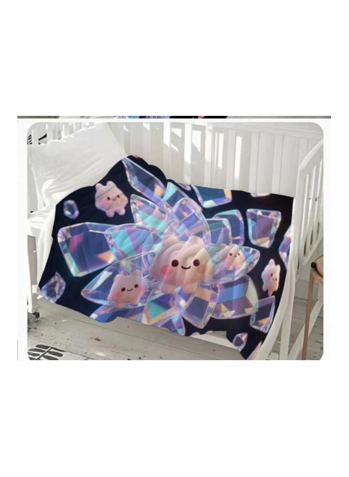 عام بطانية رقيقة من الفانيلا الكرتونية للأطفال أو الطلاب (دافئة ومريحة ومناسبة للنوم والألعاب) 100 سم * 150 سم - Image 3